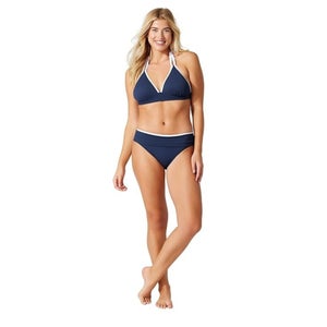 Tommy Bahama Island Cays Cabana Halter Bikini Top Womens S Blue Swimwear GBO2540