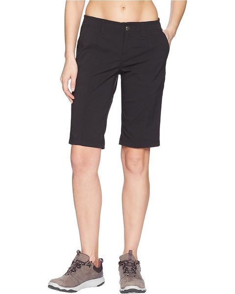 Royal Robbins Discovery Bermuda Shorts Women's 6 Jet Black Mesh Stretch GBO2033