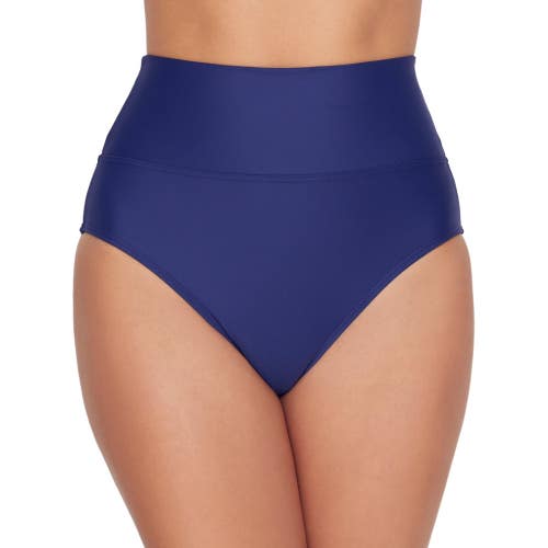 Sunsets Hannah Bikini Bottom Womens Small 33B Blue High-Waisted Swimwear GBO2513