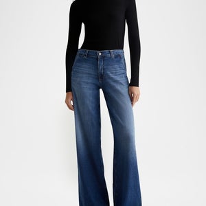 AG Jeans Stella DAS1D37 Stretch Women's 29 Blue Denim Stretch Wide Leg GBO1965