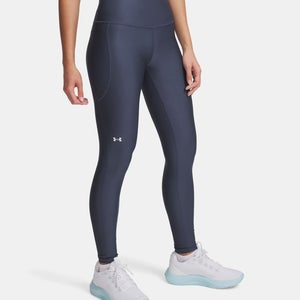 Under Armour Tech Leggings Women's Medium Gray HeatGear High-Waisted GBO2065