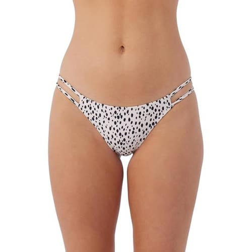 O'Neill Drea Animal Cardiff Bottom Women XL White Black Stretch Swimwear GBO2523