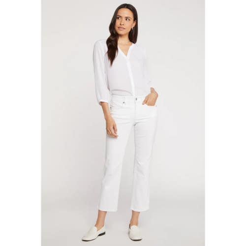 NYDJ Marilyn Jeans Women's 16 Optic White Denim Crop Straight Leg Ankle GBO2070