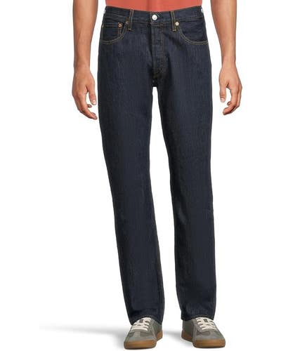 Levi's 501 Jeans Mens 35x32 Blue Denim Cotton Original Fit Straight Leg GBO2010