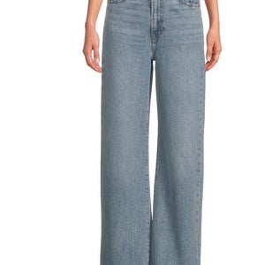 Levi's Ribcage Jeans Women's 30X32 Blue Denim Cotton Zip Fly Wide Leg GBO2026