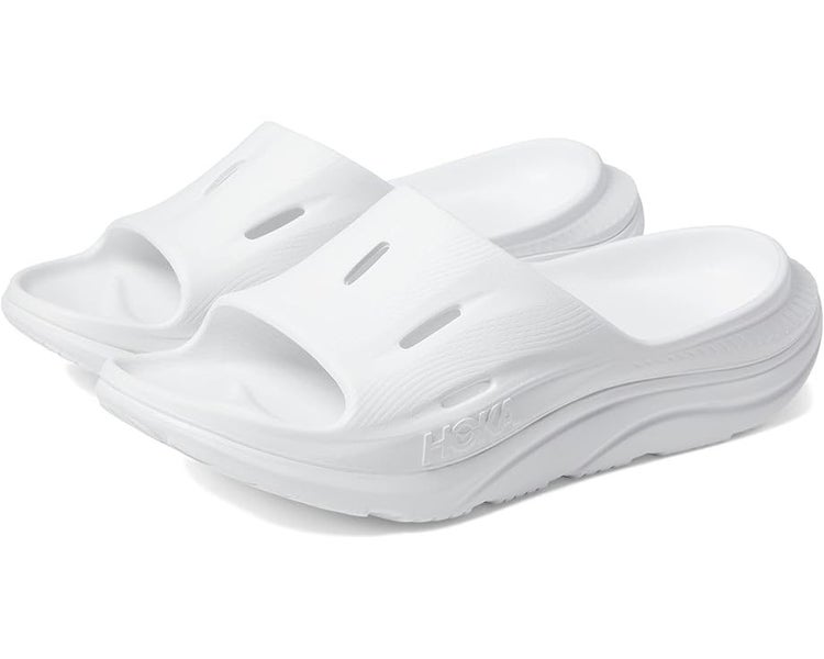 Hoka One One Ora Recovery Slide 3 1135061-WWH Sandal Men 13 White Slip-On JAX863