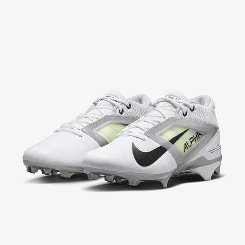 Nike Alpha Menace 4 Pro FD7037-100 Boots Men's 9.5 White Football Cleats RHS7139