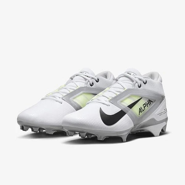 Nike Alpha Menace 4 Pro FD7037-100 Boots Men's 9.5 White Football Cleats RHS7139