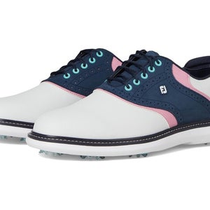 FootJoy New Wave Traditions 57959 Mens 11.5 White Blue Spiked Golf Shoes RHS7095