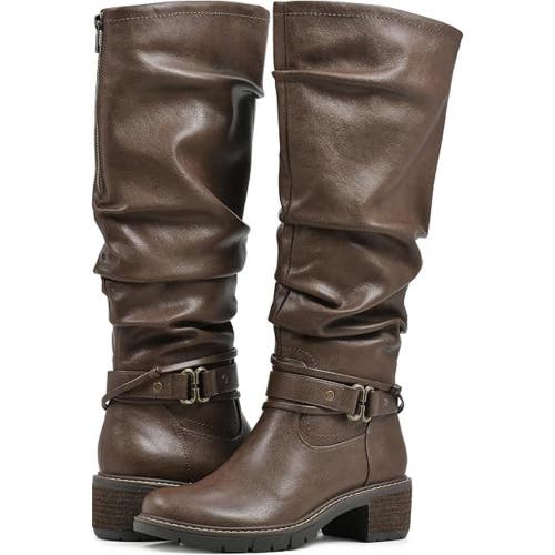White Mountain Crammers Boots Women's US 6.5 Brown Leather Knee-High RHS7115