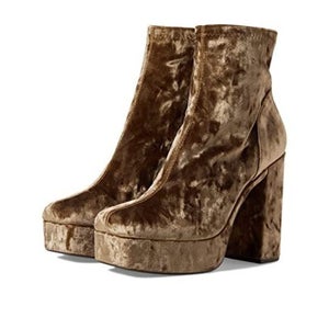 Steve Madden Bianca Boots Women's US 10 Taupe Block Heel Platform Bootie RHS7100