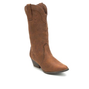 Sugar Tammy Women's US 8 Cognac Memory Foam Pointed Toe Western Boots RHS7103