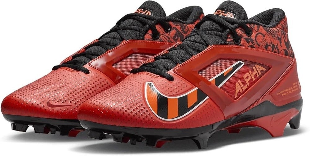 Nike Alpha Menace 4 Pro NRG FQ3984-600 Men's US 11 Red Football Cleats RHS7141