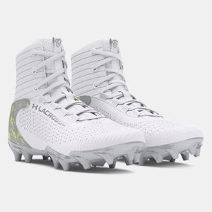 Under Armour Highlight 2 MC 3028699-100 Kids White Silver Lacrosse Cleats TF9701