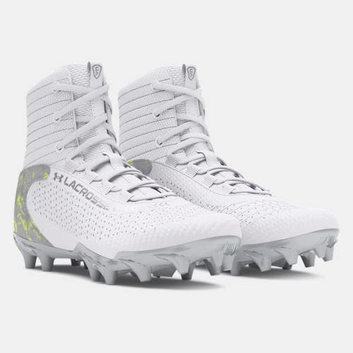 Under Armour Highlight 2 MC 3028699-100 Kids White Silver Lacrosse Cleats TF9701
