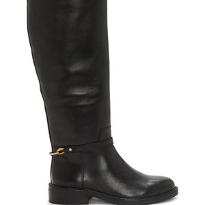 Vince Camuto Adria Boots Women's 9.5 Black Leather Almond Toe Knee High ZAP1132