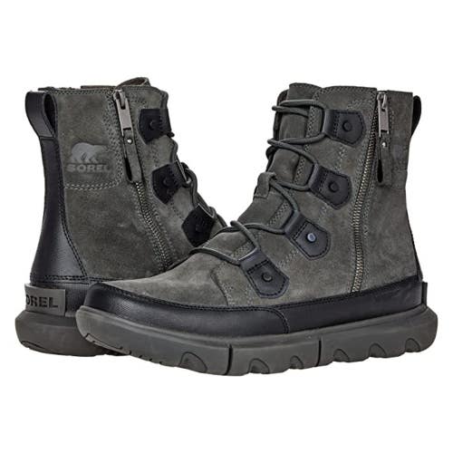 Sorel Explorer 2004651-010 Boot Men 10.5 Black Dual Zip Waterproof Ankle ZAP1090