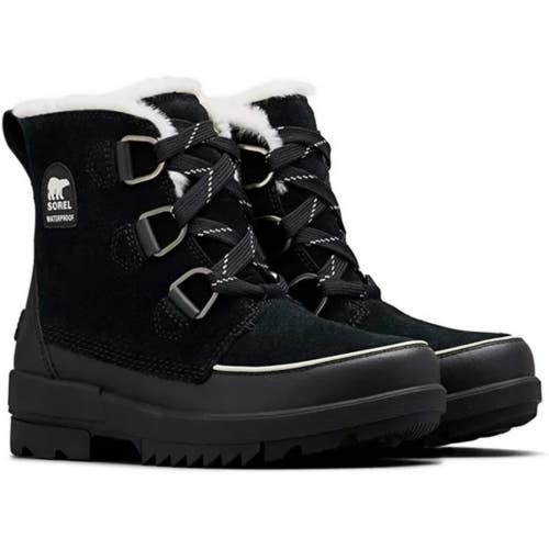 Sorel Tivoli Iv 1870091-010 Women 6 Black Leather Waterproof Winter Boot ZAP1074