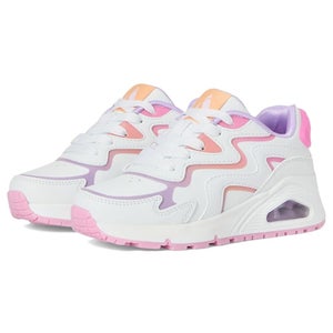 Skechers Uno Gen1 310317L-WLVP Sneakers Kids 3 White Pink Low Top Shoes ZAP1122