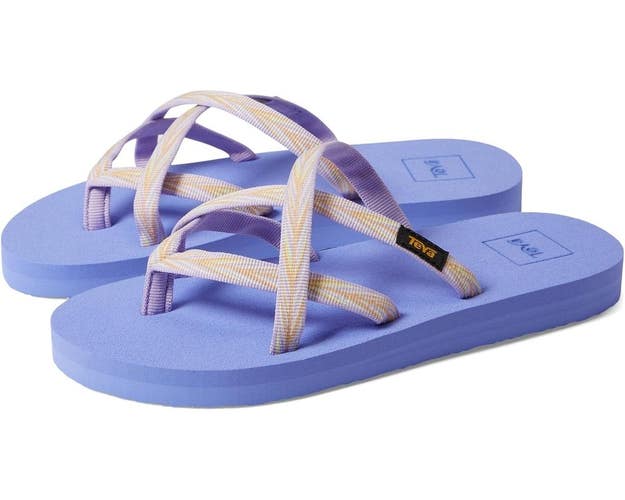 Teva Olowahu 1019539C-PSLC Sandals Kids 2 Palms Lilac Slip On Flip Flop ZAP1826
