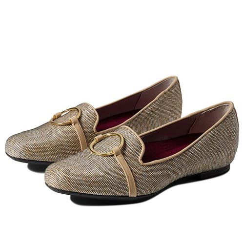 Munro Sunisa Flat Women's US 7 Camel Begie Metallic Square Toe Slip-On ZAP1076