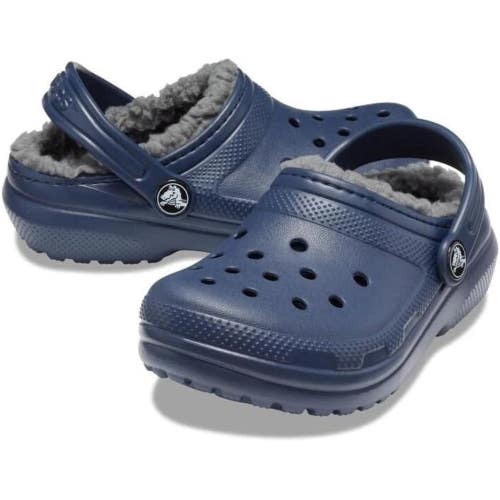 Crocs Classic Lined 207009-459 Clogs Toddler 4 Navy Comfort Casual Shoes ZAP1174