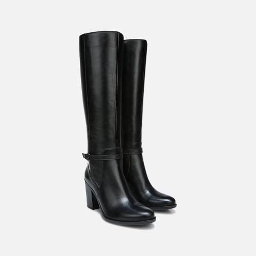 Naturalizer Kalina H3407L1001 Women's US 7 Black Leather Knee High Boots ZAP1131