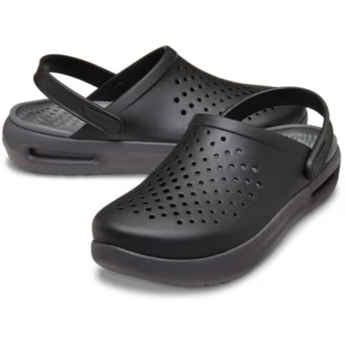 Crocs InMotion LiteRide 209964-001 Clog Mens US 12 Black Perforated Shoes JAX926