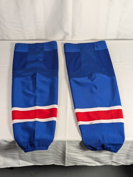 New York Rangers Pro Stock Reebok Hockey Socks - Blue Base Colorway - Adult XL