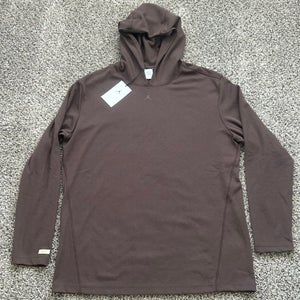 Nike Jordan Sport Men's Pullover Golf Hoodie Brown Mens Size Large HQ8494-237