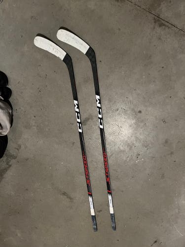 2 Pack Senior CCM JetSpeed FT+ Left Hand Hockey Stick P29 75 Flex (Slightly Used)