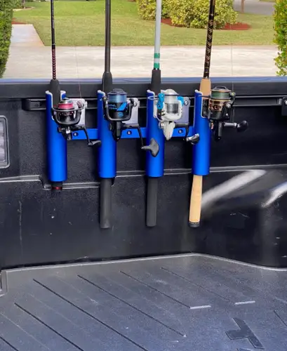 Truck Bed Fishing Rod Holder – Holds 4 Rods – Tacoma / Tundra