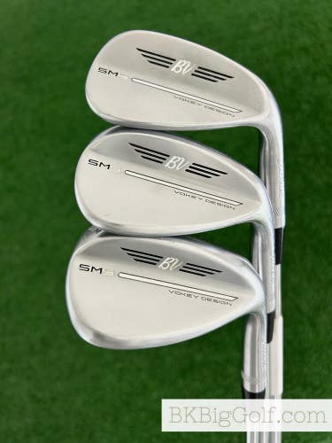 Titleist Vokey SM9 Chrome 3 Wedge Set (50, 54, & 58 Degrees)