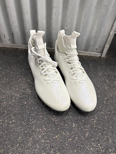 Used Under Armour Adult FB Cleats White Senior 12.5 11337-S000477962