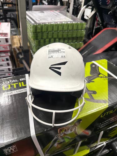 Used Easton Batting Helmet w/Mask White MD 11337-S000477771