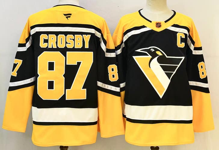 Men’s Pittsburgh Penguins Sidney Crosby #87 Gold Alternate Hockey Replica Jersey