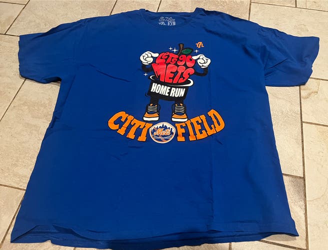 MLB New York Mets Let's Go Mets Home Run Apple Citi Field Men’s Extra Large T-Shirt