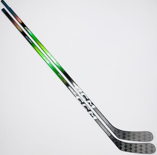 New 2-Pack Custom Green CCM JetSpeed FT8 Pro-LH-85 Flex-PM9M-Grip W/ Corner Tactile