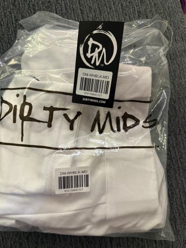 Dirty Mids White Black Pinstripe Men's Medium Adult Game Pants (New)