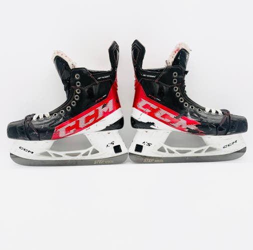 Custom Aiden Celebrini CCM Jetspeed FT4 Pro Hockey Skates-9 D/A-280-Black StepSteel