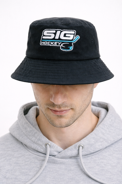 Black SIG Hockey Bucket Hat-Original SIG Hockey Logo