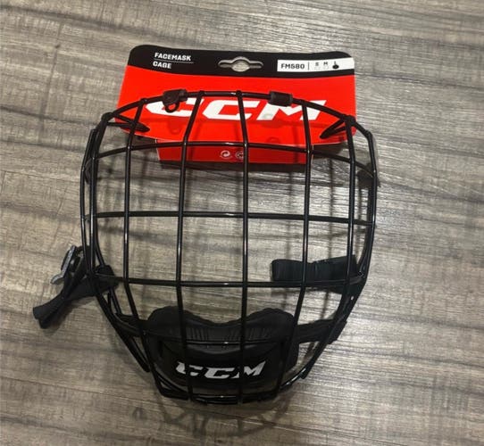 CCM FM580 Hockey Facemask Cage Senior Large Black New with Hardware