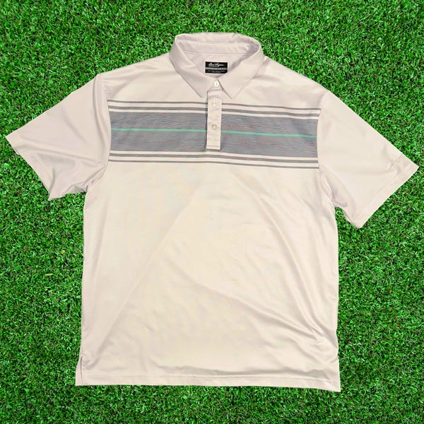 Ben Hogan Men’s Golf Polo - L White / Teal / Gray - Men’s Golf & Business Casual
