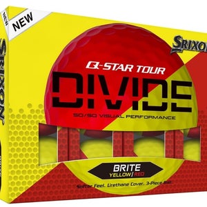 Srixon Q-Star Tour Divide Golf Balls (Brite Yellow/Red 12pk)1dz 2024  NEW