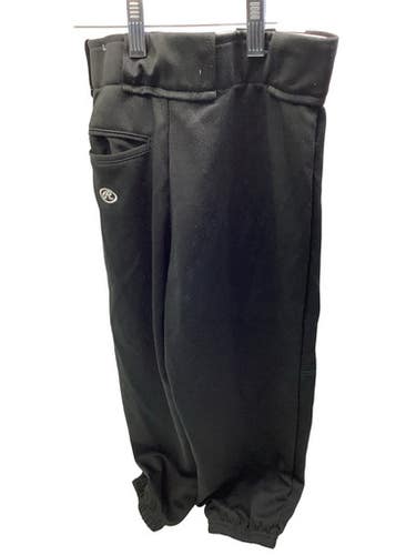 Used Rawlings BLACK BASEBALL PANT BB/SB Pant Boys Black MD 11347-S000262515