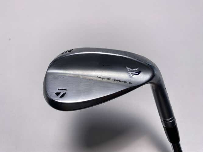 TaylorMade Milled Grind 3 Raw Chrome Lob Wedge LW 58* 8 DG X100 Mens RH
