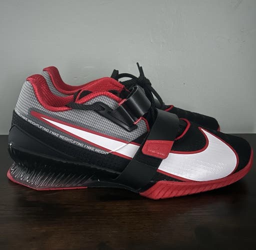 Nike Romaleos 4 Weightlifting Shoes Black Red Mens Size 11 CD3463-003