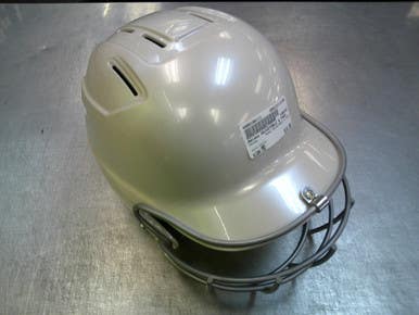 Used Adidas ADJUSTABLE W FACE Batting Helmet w/Mask White MD 11339-S000198111