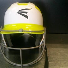 Used Easton NATURAL 2TONE Batting Helmet w/Mask White SM 11868-S000067195