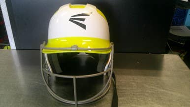 Used Easton NATURAL 2TONE Batting Helmet w/Mask White SM 11868-S000067195